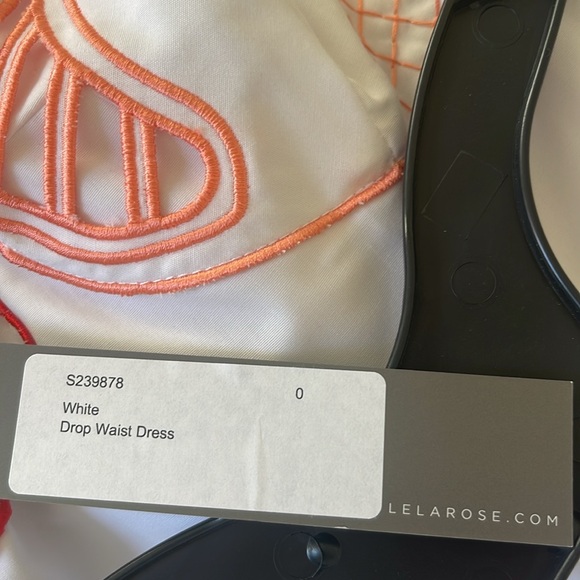 Lela Rose Cotton Poplin Fruit Embroidered Drop Waist Dress - Picture 6 of 7